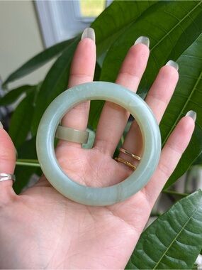 Xiu Jade Bangle Bracelet - Baby Teal/Turquoise - XS D: 49.6mm
